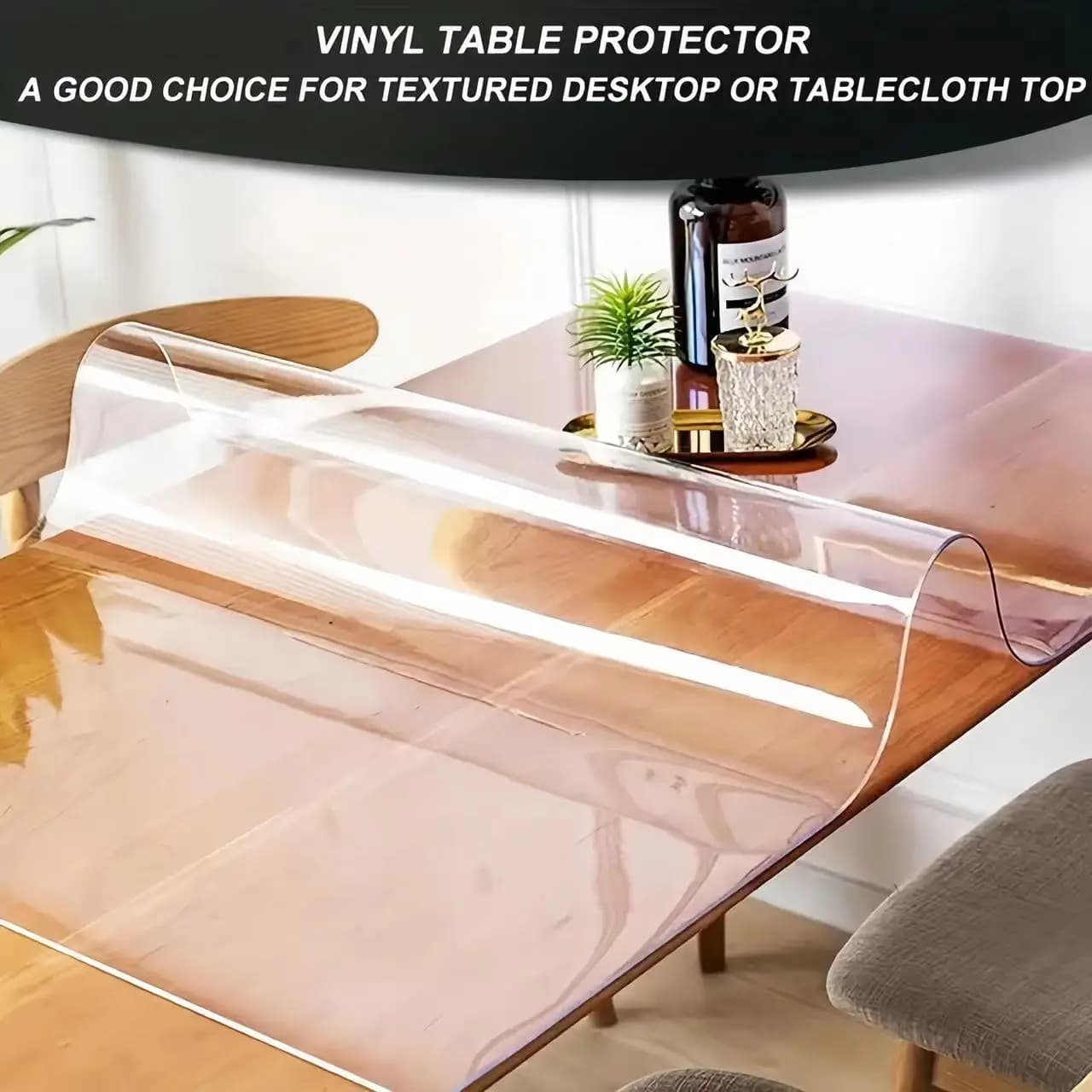 Nappe en PVC Transparent, Verre Souple, Clip, Résistant à l'Huile, Imperméable, Convient pour Table