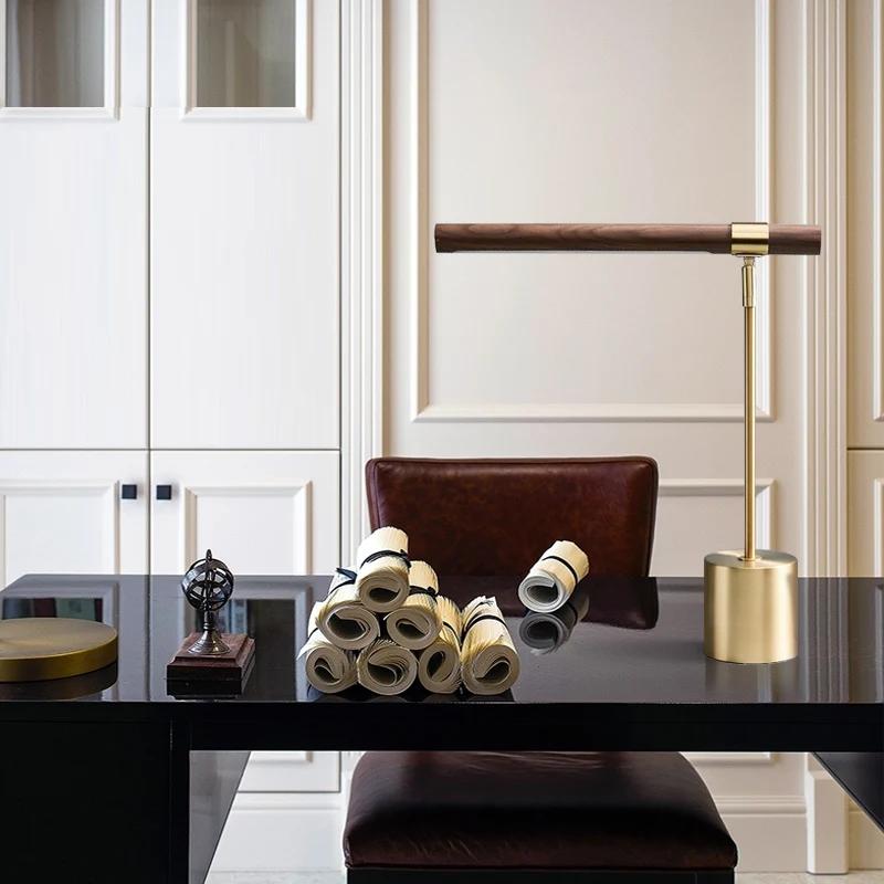 Lampe de table LED design italien, lampes de nuit modernes pour salon, chambre à coucher, bureau d'étude, décoration d'intérieur, lampe de chevet en bois
