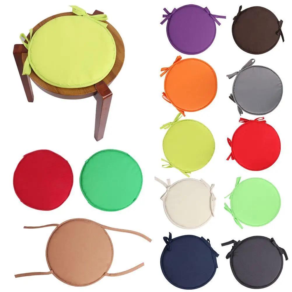 Coussin de chaise rond couleur bonbon, coussins de siège avec cordon de serrage pour jardin, Patio, cuisine, bureau, 30x30CM
