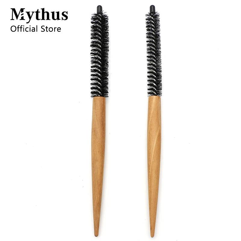 Mythus 16mm 20mm petite brosse ronde pour cheveux peigne de coiffure court Salon de coiffure brosse à friser peigne de maquillage pour outil de coiffeur