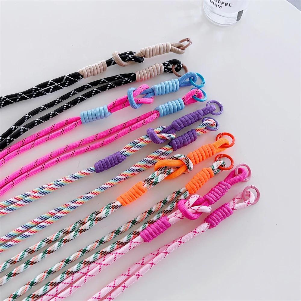 Colocomparator-Corde tressée réglable avec patch de remplacement pour téléphone, sangle à bandoulière initiée, porte-clés, lanière, accessoire