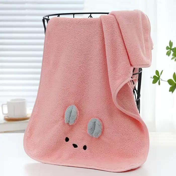Serviette de bain pour enfants avec nom brodé personnalisé, super douce et absorbante, essentielle p