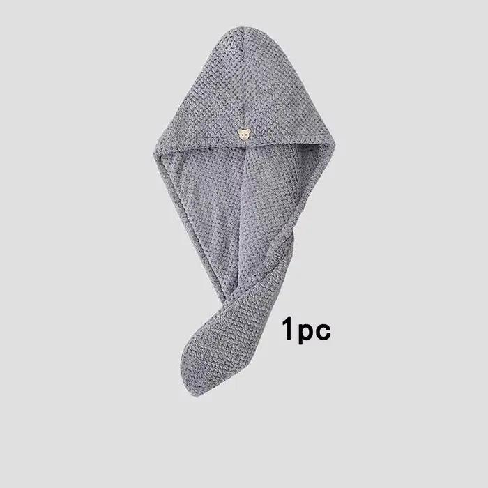 Tête d'ananas essuyage séchage rapide grille féminine bonnet de cheveux secs Double couche épaissi a