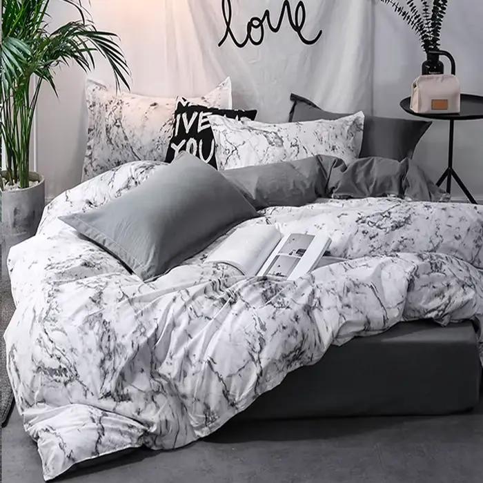 Ensemble de housse de couette avec taie d'oreiller, 3 pièces, ensemble de literie Double, housse de