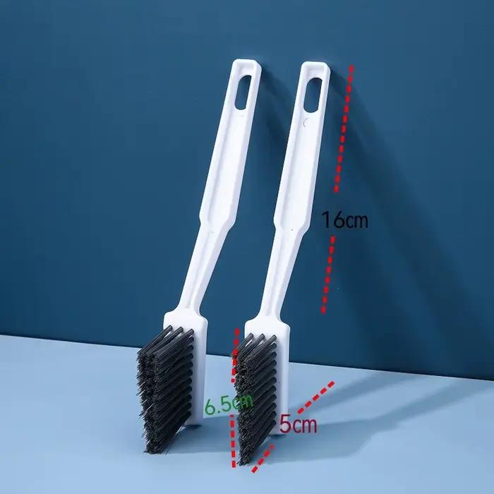 Brosse de nettoyage pour carrelage de salle de bain, coins, interstices de sol, joints de toilettes,