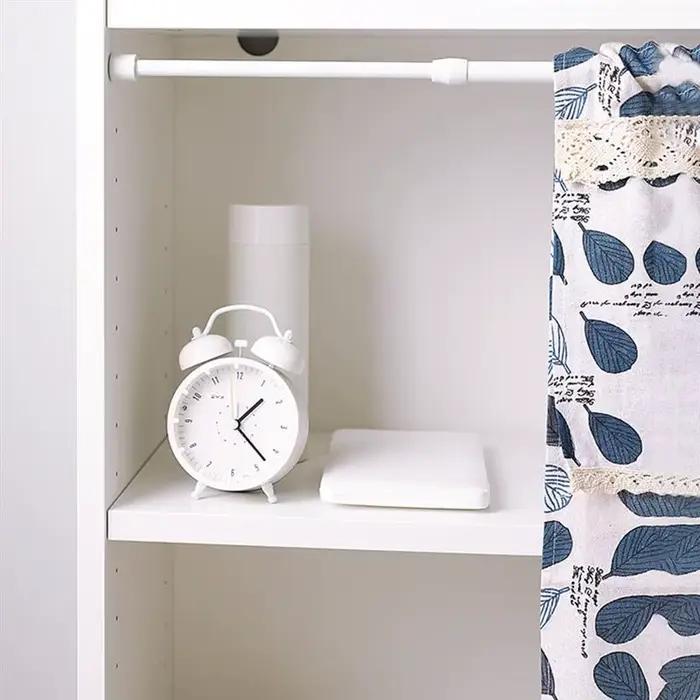 Tige à rideau en métal réglable 30-110cm, poteaux télescopiques extensibles à ressort pour salle de