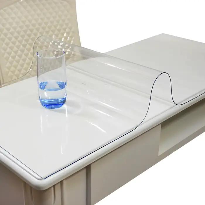 Nappe en PVC transparente pour table à manger, nappe de cuisine imperméable et anti-huile, tapis de