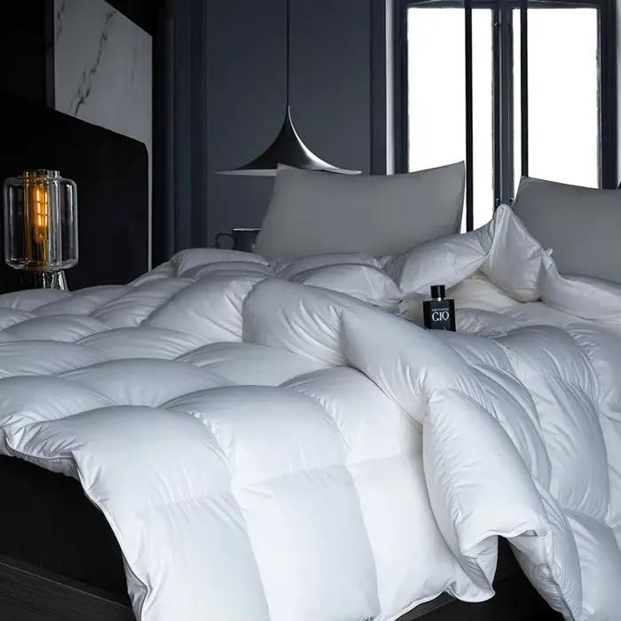 Couette d'hiver en duvet d'oie en coton, couette d'hôtel cinq étoiles, Super douce et moelleuse, Que