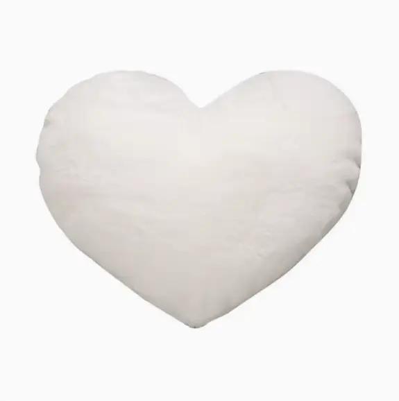 Coussin en peluche personnalisé en forme de cœur, doux, personnalisable, décoration de chambre d'enf