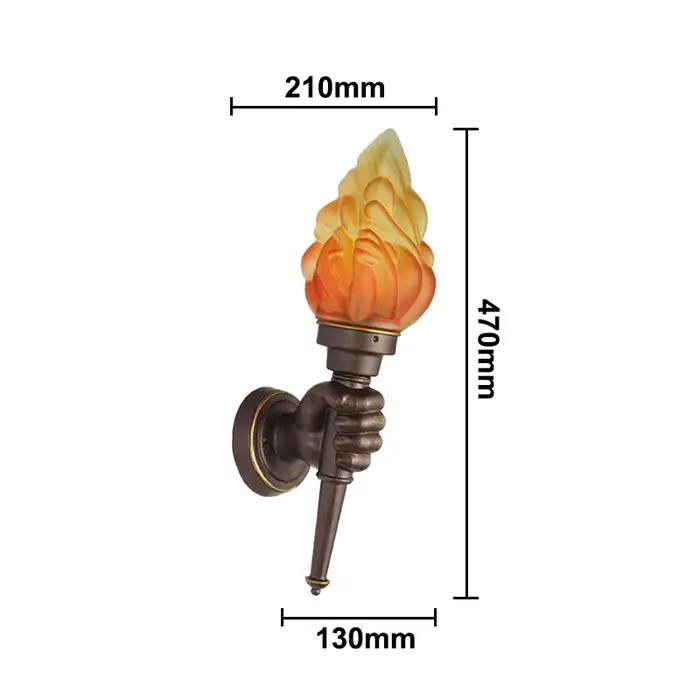Lampe murale industrielle simple, moderne et créative, style torche, vintage, pour salle de bain, lo