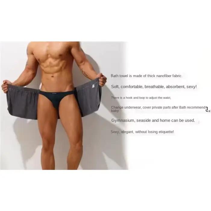 Serviette de bain absorbante pour hommes, jupe de plage Sexy, Anti-lumière, peut porter une serviett