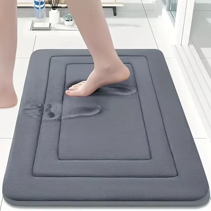 1 tapis de bain absorbant et antidérapant. | Coussin sur pied confortable pour salon, chambre à co