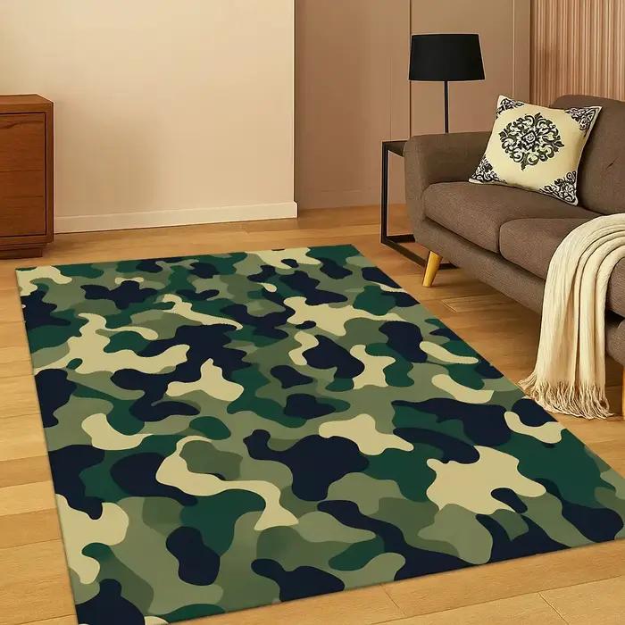 Tapis de Camouflage coloré militaire, pour maison, chambre à coucher, salon, canapé, paillasson, déc