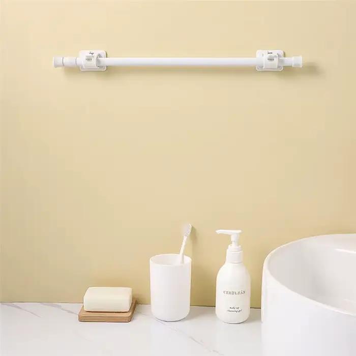 Tige à rideau en métal réglable 30-110cm, poteaux télescopiques extensibles à ressort pour salle de