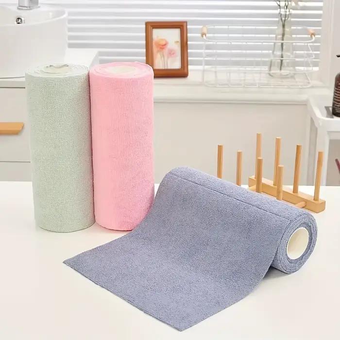 Rouleau de chiffons de cuisine réutilisables de 4M, lingettes de nettoyage lavables, serviette en pa