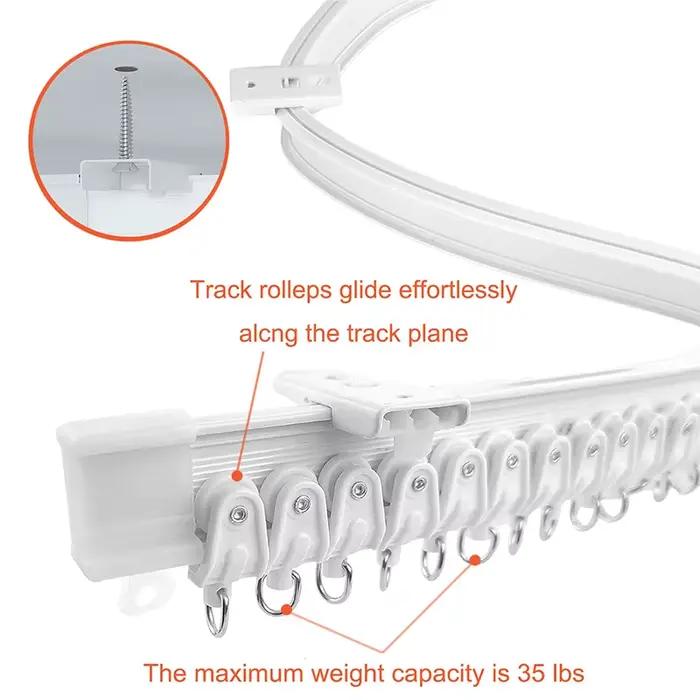 Rideau pliable 2/3/5/6M, pour chambres à coucher, balcons, salles de bains, rideau Flexible et silen