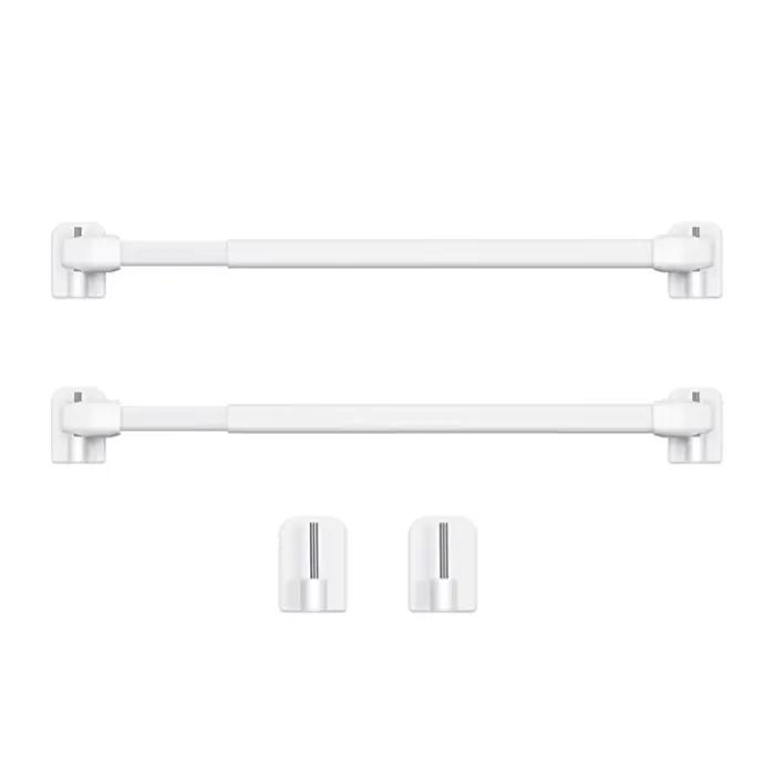 2/4 PIÈCES Tringles de Douche Extensibles et Réglables pour Salle de Bain, Tiges Télescopiques Sans