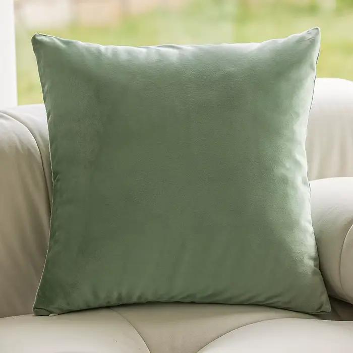 Housses d'oreiller en Chenille douce vert sauge 45x45cm, décor de ferme Boho pour canapé, chambre à