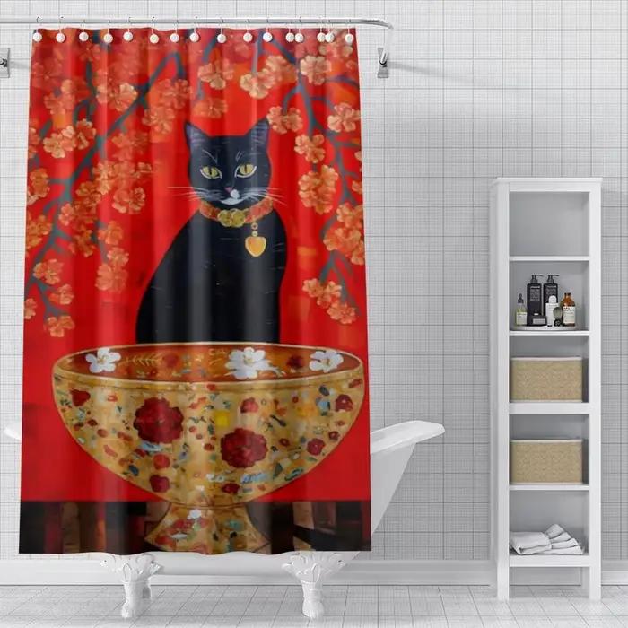 Rideaux de douche pour la maison, pour salle de bain, tissu imperméable, style nordique moderne, rid