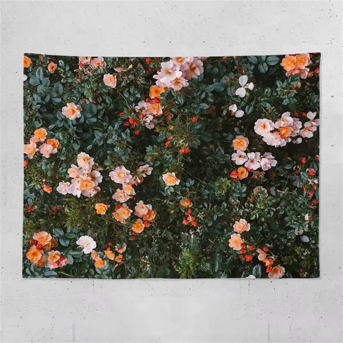 VIKAMA Tapisserie panoramique en forme de tulipe pour salon et chambre à coucher, décoration murale