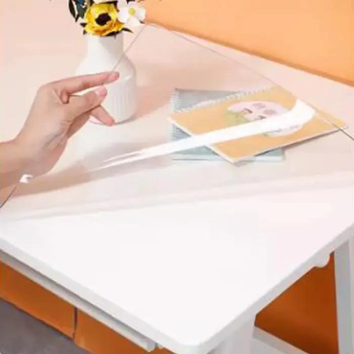 Nappe en PVC transparente pour table à manger, nappe de cuisine imperméable et anti-huile, tapis de