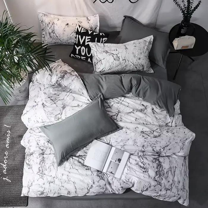 Ensemble de housse de couette avec taie d'oreiller, 3 pièces, ensemble de literie Double, housse de
