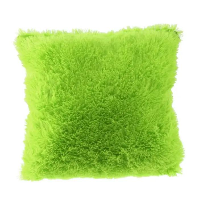 Housse de coussin en peluche et fourrure de velours, taie d'oreiller douce pour canapé, décoration n