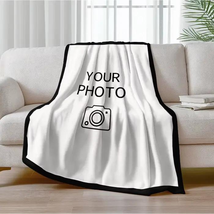1 couverture personnalisée avec photo et texte, couvertures cadeaux sur mesure pour enfants, parents