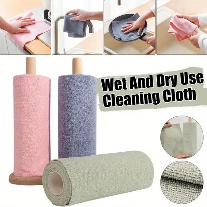Rouleau de chiffons de cuisine réutilisables de 4M, lingettes de nettoyage lavables, serviette en pa