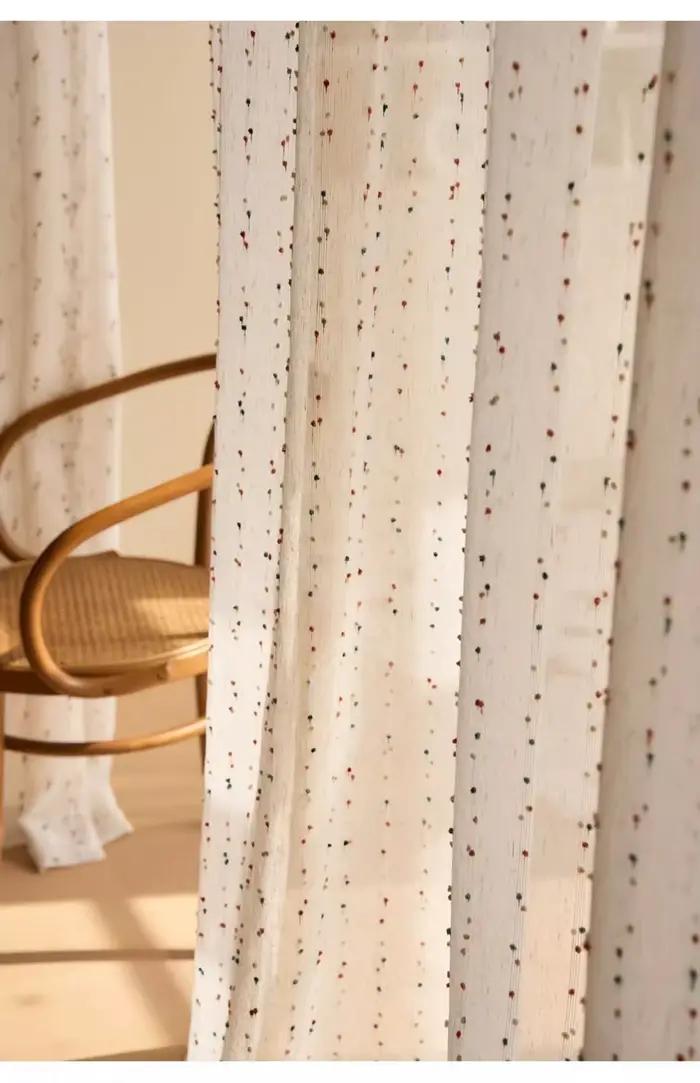 Rideaux en tulle colorés bohème pour salon chambre d'enfants chambre balcon broderie rideaux transpa