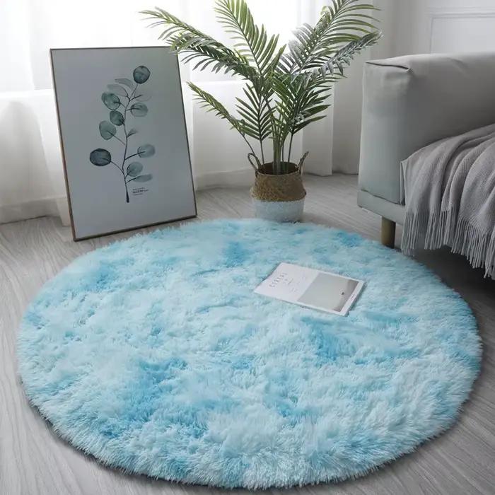 Tapis rond en peluche Super doux et moelleux