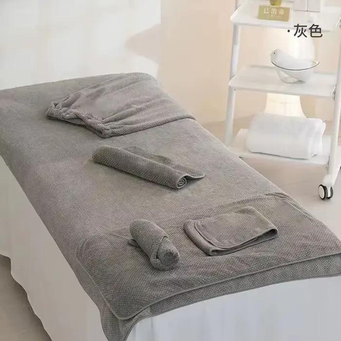 Serviette de lit en velours avec logo personnalisé