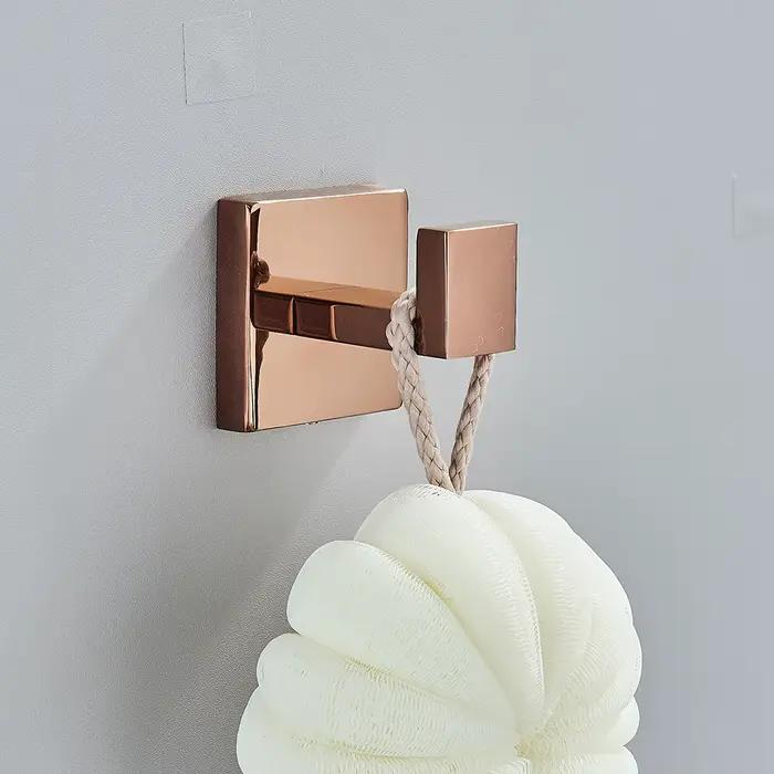 Ensemble de matériel de bain doré Rose, accessoires de toilette, porte-serviettes, porte-papier toilette, barre à serviettes, accessoires de salle de bains en acier inoxydable