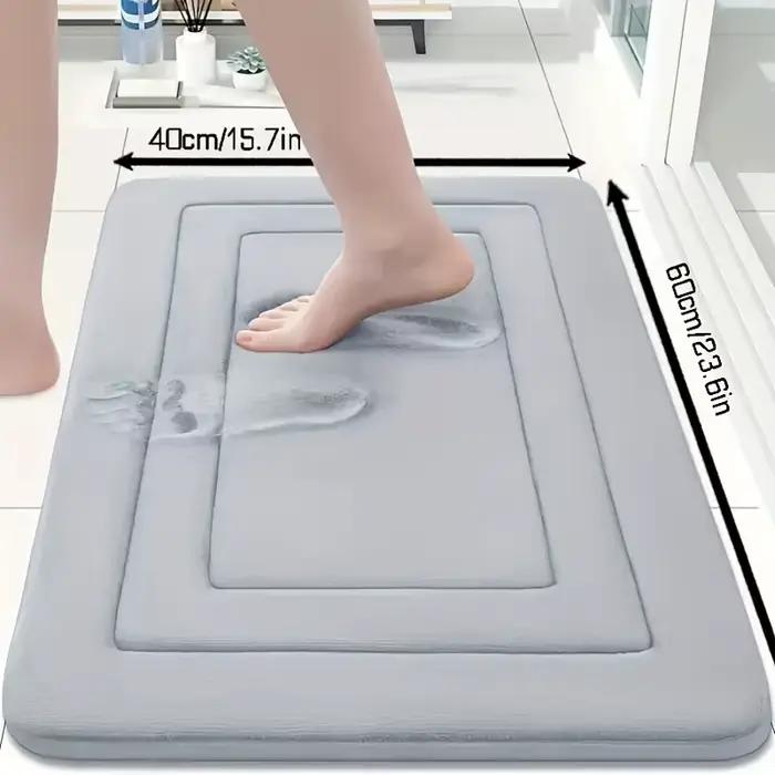 1 tapis de bain absorbant et antidérapant. | Coussin sur pied confortable pour salon, chambre à coucher