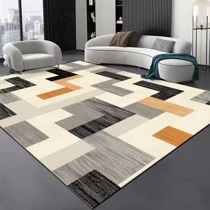 Tapis abstrait nordique de grande taille pour salon
