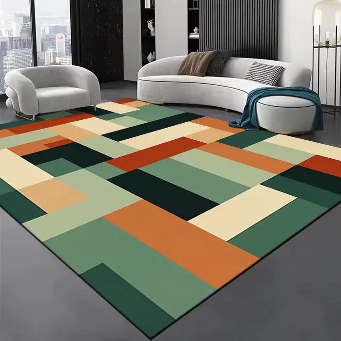 Tapis abstrait nordique de grande taille pour salon