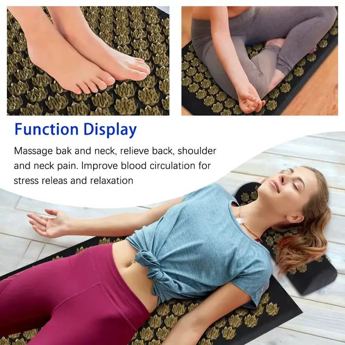 Shipetrol-Coussin de massage à pointes en polymères d'acupression, applicateur de Kuznetsov, coussin de fitness sportif, oreiller masseur, yoga, exercice de Pilates