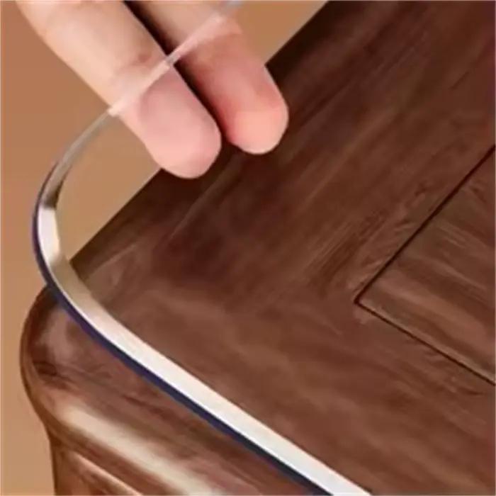 Nappe de Table transparente en PVC, imperméable, résistante à l'huile, tapis de bureau en verre souple, Protection de Surface pour Table à manger de cuisine intérieure/extérieure