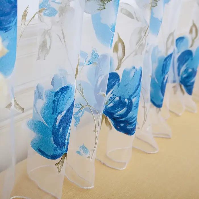 Rideaux en Tulle à fleurs pour salon