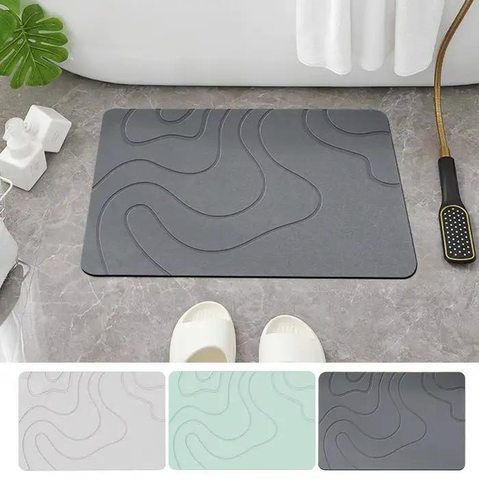 Tapis de bain en pierre de Diatomite d'intérieur