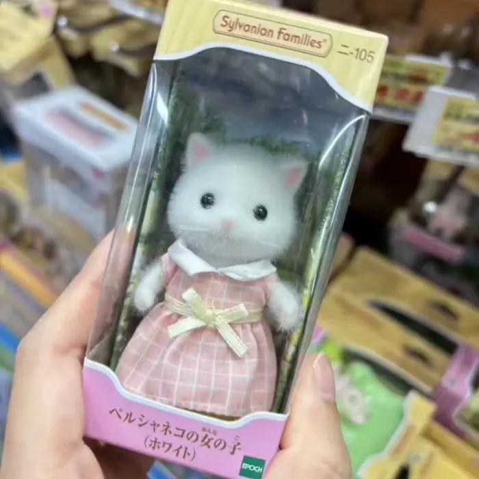 Sylvanian familles Silvanie famille authentique fille jouets enfants filles Ternurines persan chat soeur cuisines jouet Miniature nourriture
