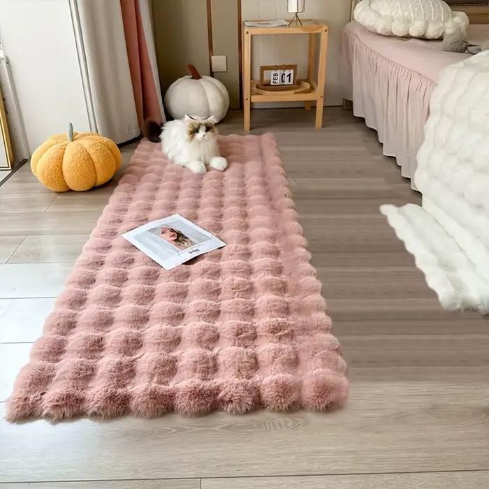 Tapis luxueux en fausse fourrure de lapin et daim - Tapis doux