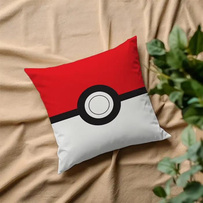 P-Poke B-Ball-ES P-POKEMON-ES Housse de coussin pour la maison, la literie, le canapé, le salon, taie d'oreiller simple et douce pour la peau, cadeau de fête