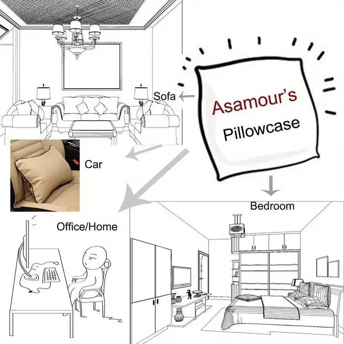 Housse de coussin à motif de coussins