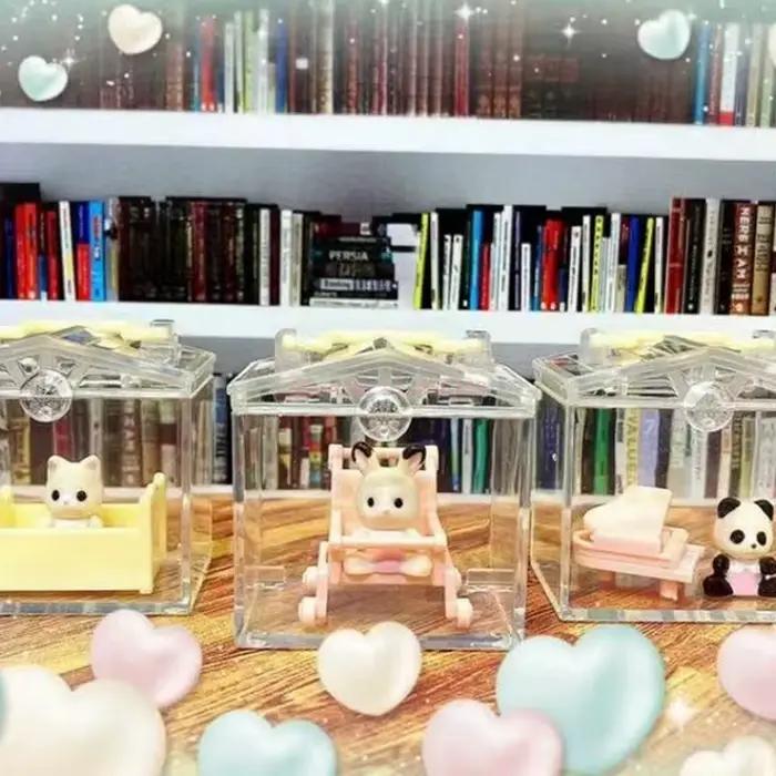 Anime Sylvanian familles Capsule jouets modèle à collectionner Ternurines filles figurines maison de poupée meubles mignon créatures cadeau jouet
