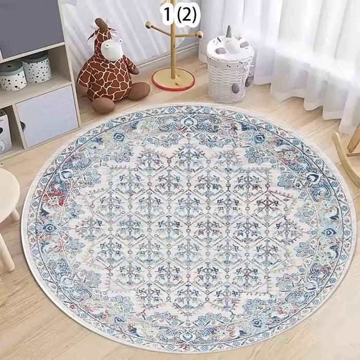 Tapis rond bohème antidérapant