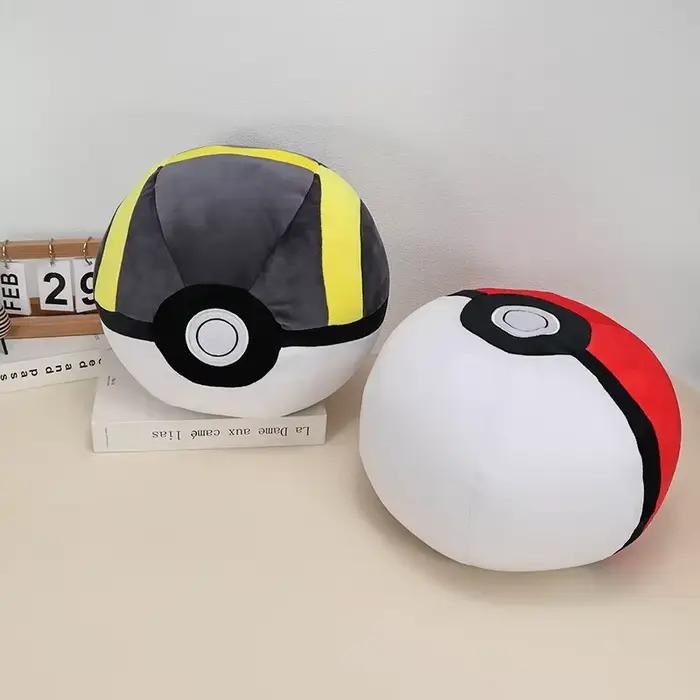 Coussin en peluche Pokémon Ultra Ball Master Ball Poke Ball, coussin Pokeball grande taille, poupée Pocket Monster pour chambre à coucher