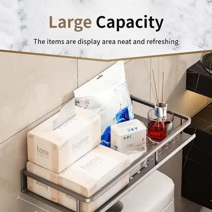 Support de rangement de toilettes amélioré de 60CM de largeur/étagères de shampoing de salle de bains
