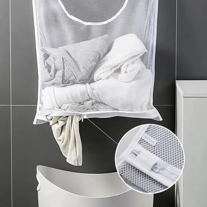 Panier de rangement pliable en maille pour vêtements sales