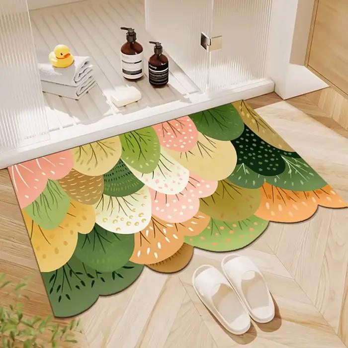 Tapis de sol pour porte de salle de bain